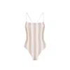 Fendi Reversible One-piece Swimsuit Women In Cream