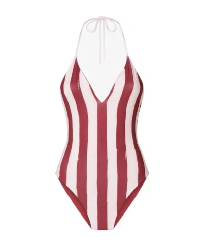 Fendi Reversible One-piece Swimsuit In Multi