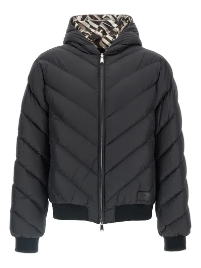 Fendi Reversible Quilted Jacket In Black