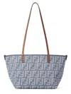 Fendi Denim Roll Reversible Small Tote In Multi
