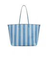 Fendi Blue Reversible Roll Large Shopper In Blue