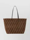 Fendi Reversible Shopping Tote Dual Handles In Brown