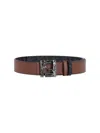 Fendi Squared Ff Reversible Belt In Brown