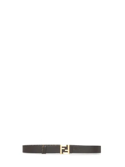 Fendi Reversible Squared Ff Buckle Belt In Yellow