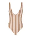 Fendi Reversible Lycra Swimsuit In Nude