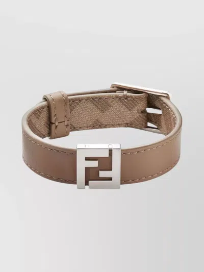 FENDI REVERSIBLE TEXTURED STRAP BRACELET