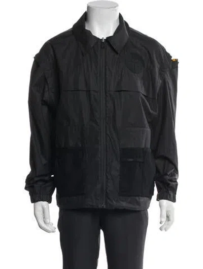 Pre-owned Fendi Reversible Windbreaker In Black