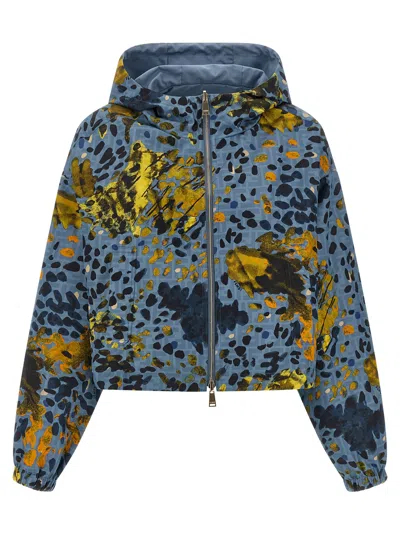 Fendi Reversible Windbreaker In Blue