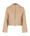 Fendi Reversible Wool-blend Cropped Jacket In Nude