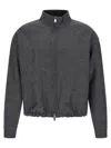 Fendi Reversible Wool Blouson In Gray