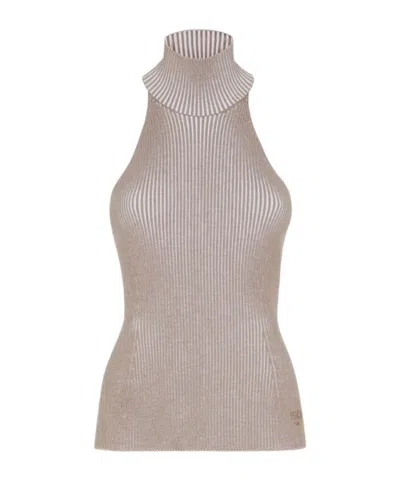 FENDI FENDI HIGH-NECK KNITTED TOP