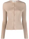 Fendi Biscuit Cotton Blend Cardigan In Beige