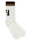 FENDI RIBBED COTTON MID-CALF SOCKS