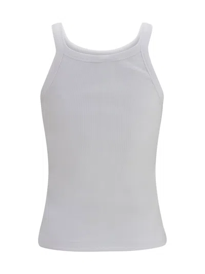 Fendi Ribbed Cotton Tank Top In Multi