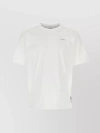 FENDI RIBBED CREW-NECK COTTON T-SHIRT WITH SHORT SLEEVES