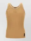 Fendi Ribbed Crew Neck Crest Tank Top