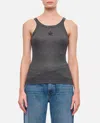 Fendi Logo-embroidered Top In Grey