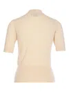 Fendi Ribbed High-neck Sweater In Neutral