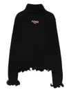 Fendi Ribbed-knit Jumper In Black
