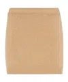 Fendi Light Brown Cashmere Mini Skirt In Nude