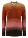 Fendi Ribbed Logo-embroidered Knit Sweater In Multi