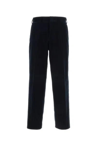 Fendi Ribbed Pants In Blue
