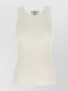 Fendi Top In Misto Seta Avorio Donna