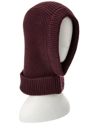 Fendi Ribbed Wool & Cashmere-blend Balaclava In Purple