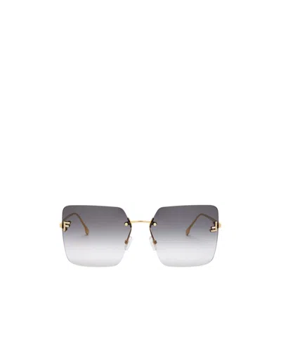 Fendi Rimless Sunglasses In Gold