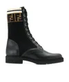 Fendi Rockoko Combat Boots In Black