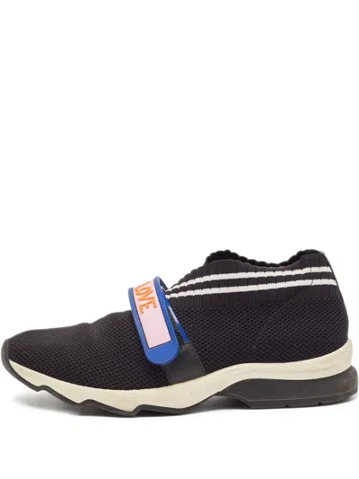 Pre-owned Fendi Rockoko Sneakers In Black
