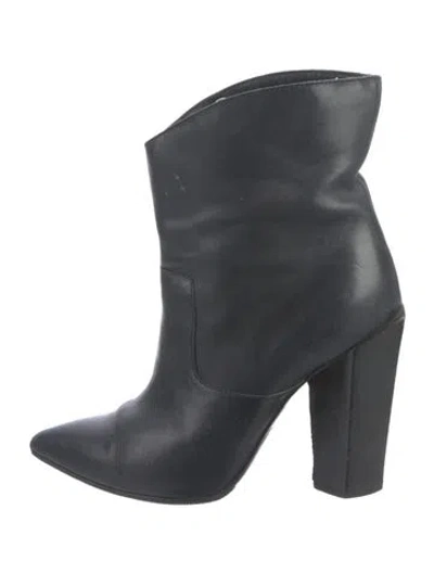 Pre-owned Fendi Rockstud Accents Leather Boots In Blue