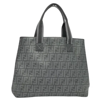 Pre-owned Fendi Roll Bag Grey Canvas Tote Bag ()