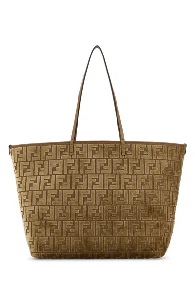 FENDI BORSA SHOPPING ROLL GRANDE IN CINIGLIA RICAMATA DONNA