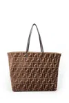 Fendi Roll Lage Tote Bag In Brown