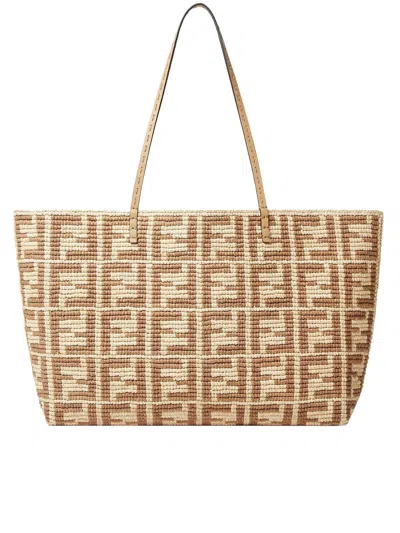 Fendi Roll Large Bags In Sand