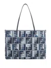 Fendi Roll Large Canvas Shopper With Ff Embroidery Bags