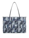 Fendi Roll Large Canvas Shopper With Ff Embroidery Bags