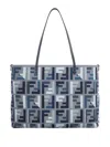 Fendi Roll Large Jacquard Ff Fabric Tote Bag