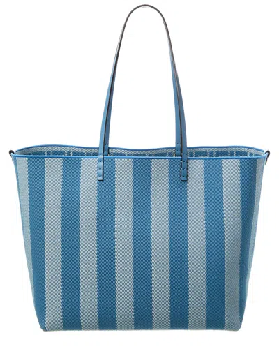 FENDI FENDI ROLL LARGE FF CANVAS & LEATHER TOTE