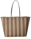 Fendi Roll Large Ff Canvas & Leather Tote