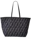 Fendi Women Embroidered Chenille Large Roll Shopping Bag In Blue