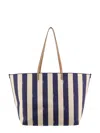 Fendi Large Roll Shopper In Pequin Striped Bags In Blue
