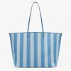 Fendi Women Embroidered Jacquard Large Roll Shopping Bag In Blue