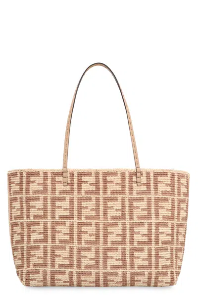 Fendi Women Roll Large Paglia Crochet In White