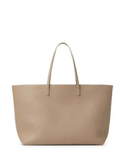 Fendi Roll Medium Leather Tote Bag In Beige