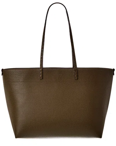 Fendi Roll Medium Leather Tote In Green