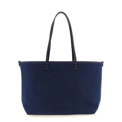 Fendi Roll Medium Reversible Shopping Bag In Blue