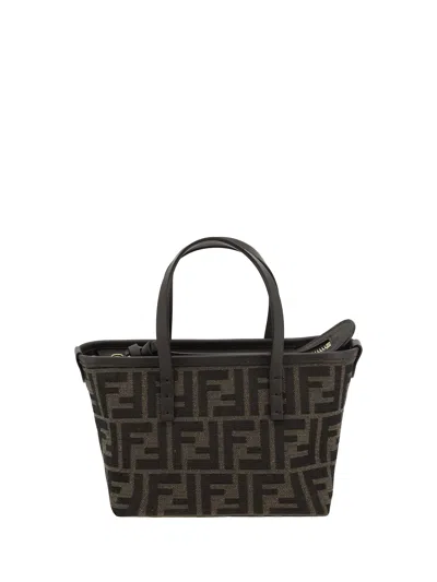 Fendi Roll Mini Handbag In T.moro+r.ebony+os