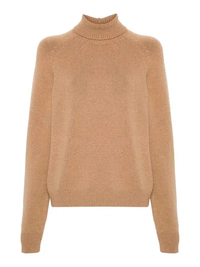 Fendi Logo-embroidered Sweater In Brown
